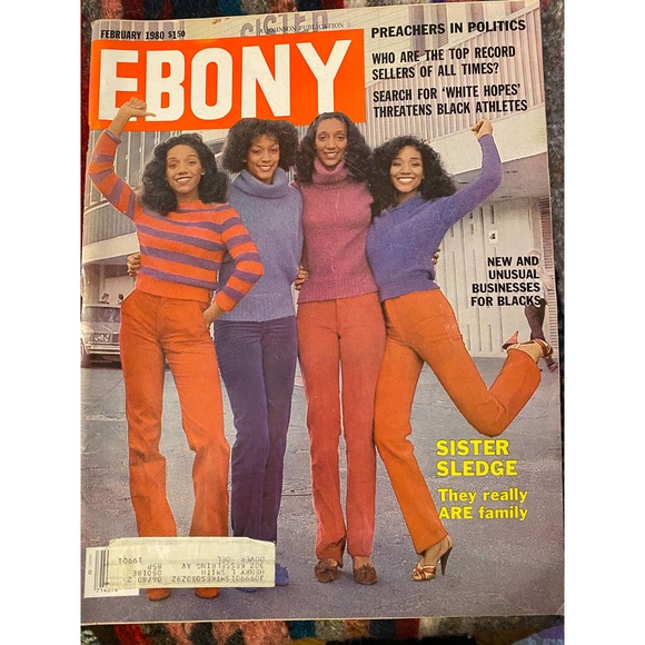 February 1980 Ebony Magazine with Featured Cover, “Sister Sledge… - Picture 1 of 16